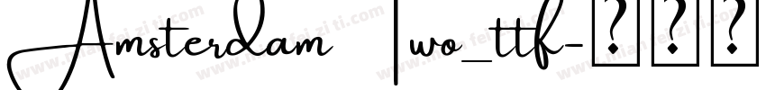 Amsterdam Two_ttf字体转换